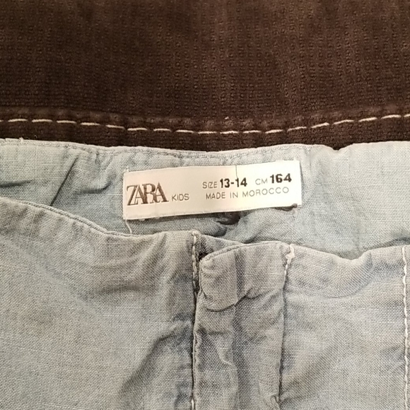 ⛔️SOLD⛔️Zara L Blue chambray wide leg pants - Picture 4 of 4